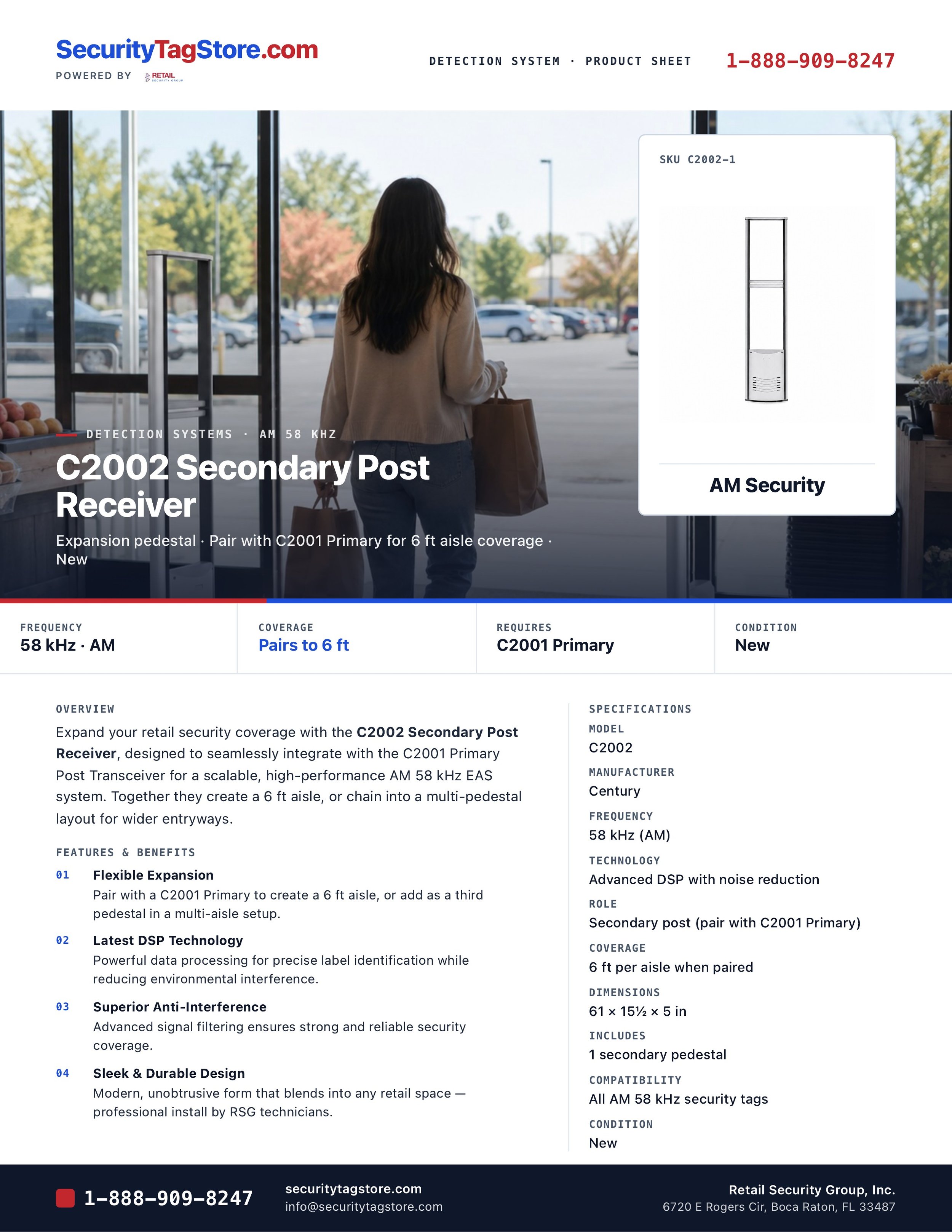 C2002 Secondary Post Receiver - AM 58Khz